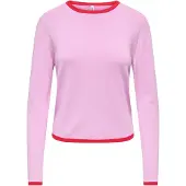 ONLY Tröja 'ONLCONTA' rosa / röd