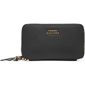 Tommy Hilfiger Leather Metal Logo Zip Around Wallet