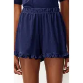 Trendyol Kort pyjamas marinblå / ljusblå / svart / vit