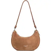 LANCASTER PARIS Axelremsväska 'Lancaster Sac besace Zippé S Suède Camel' brun