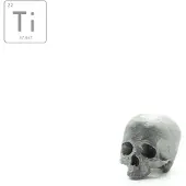 Prometheus Design Werx Anatomical Memento Mori Lanyard Bead Titanium