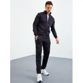 Tommy Life Herrskuba Stickad Aktiv Set Med Dragkedja Krage