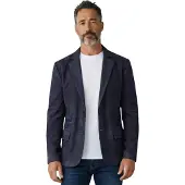 Infinity Leather Herrjacka i italiensk marinblå mocka i läder – Trabzon