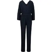 BOSS Dam Pleated Regular Blusärms Jumpsuit (Blå)