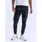 Tommy Life Herrens kamouflagemönstrade slim fit sweatpants