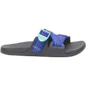 Chaco Unisex-sandaler för vuxna med vågmönster och platt sula (Blå)
