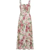 Cloud5ive Sommarklänning ecru / khaki / magenta / rosé