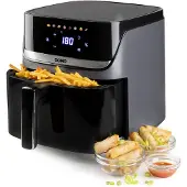 Domo Varmluftsfritös 2 800 W Svart, Silver