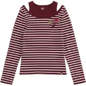 We fashion T-shirt vinröd / vit