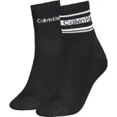Calvin Klein 2 Pack Logo Stripe Ankle Socks
