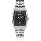 BOSS Principle Ark watch with black textured dial