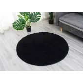 Strado Alpaca rund matta 100x100 – AlpaBlack