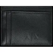 Armani Exchange för män. XM000169AF22541UC001 Korthållare i läder med slät textur och flera fack svart (OSFA), Casual, Hud