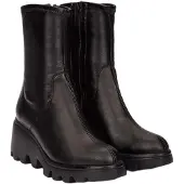 Wonders för kvinnor. G-7030_5737_5792 Toronto 30 Boots i skinn, svart (38), Hud, Karta, Zip, Casual