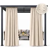 Super Merchant Vattentäta Trädgårdsgardiner 155X240 Utomhus för Terrass Balkong Ljus Beige