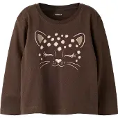 Name it T-shirt 'NMFLAUREN' mörkbeige / brun / rosa / vit
