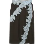 Vero Moda Kjol 'VMJULIE' pastellblå / choklad