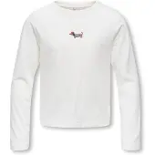 ONLY GIRLS T-shirt 'KOGREX' marinblå / konjak / blodröd / vit