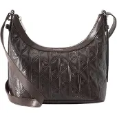 Calvin Klein Debossed Allover Emblem Logo Small Shoulder Bag