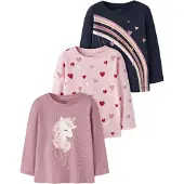 Name it Tröjor - NmfNia - 3-pack - Marinblå Kavaj/Marinblå Kavaj - - 5 år (110) - Tröja