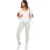 Brave Soul Dam/Lady Leggings med sidostripe (Mint/vit)
