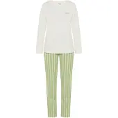 LASCANA Pyjamas ecru / ljusgrön