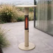 LUCANDE Flamara terrassvärmare, beige, höjd 110 cm, IP55 – , Flamara, Beige, Aluminium, Modern