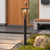 LUCANDE LED-väglampa Lynx, 95,5 cm, svart, IP65 Lynx, Svart, Metall, Modern