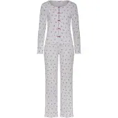 LASCANA Pyjamas grön / rosa / mörkrosa / vit