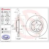 Brembo Bromsskiva 09C51511 bak, ventilerad, höggradigt förkolnad, 1 Stycke