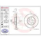 Brembo Bromsskiva 09D60711 fram, ventilerad, höggradigt förkolnad, 1 Stycke