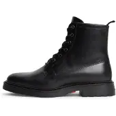 Tommy Hilfiger Leather Cleat Zip Up Mid Boots