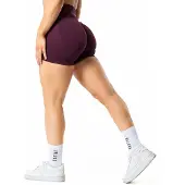 Relode Aura Seamless Scrunch Shorts - Fig Red