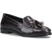 Hush puppies Connie Läder Dam Loafers i Aubergine