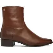 Tommy Hilfiger Leather Zip Up Ankle Boots