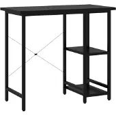vidaXL Datorbord svart 80x40x72 cm MDF och metall