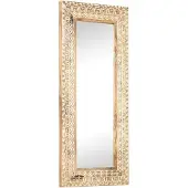 vidaXL Handsnidad spegel 110x50x2,6 cm massivt mangoträ