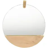 vidaXL Väggspegel massiv furu 35 cm