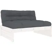 vidaXL Mittensoffa vit 120x80 cm massiv furu