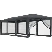 vidaXL Partytält med 8 Nätväggar, Antracit, 3x9 M, HDPE