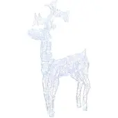 vidaXL Juldekoration, Ren, 90 LED-lampor, 60X16X100 Cm, Akryl