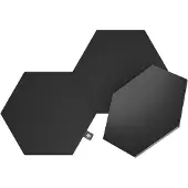 Nanoleaf Shapes Expansion pack - Ljuspanelskit - LED - 230 x 200 mm - 1.5 W - 16 miljoner färger - 1200-6500 K - sexhörning - svart