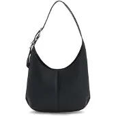 BOSS Faux-leather hobo bag with embossed logo