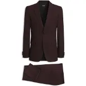 BOSS Slim-fit suit in micro-patterned virgin wool