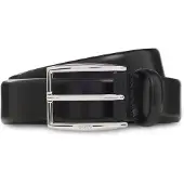 BOSS Leather belt with silver-tone pin buckle