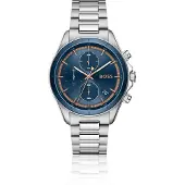 BOSS BOSSLETIC stainless-steel watch with blue dial
