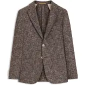 BOSS Micro-patterned slim-fit blazer in Italian fabric