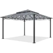 TOOLPORT Hardtop paviljong 4x4m, utan gardiner
