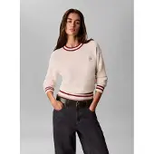 Calvin Klein Jeans Tröja vinröd / vit