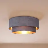 Duolla Taklampa Boho , Aluminium / grå / zink, Hall, Textil / tyger / siden, Ungt boande, Taklampa